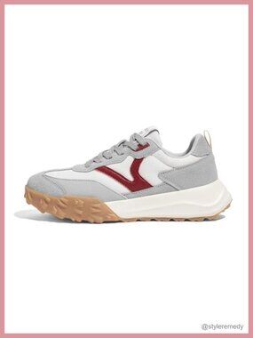 Women Platform Retro Tennis Walking Shoes Lace-Up Cushioned Sneakers